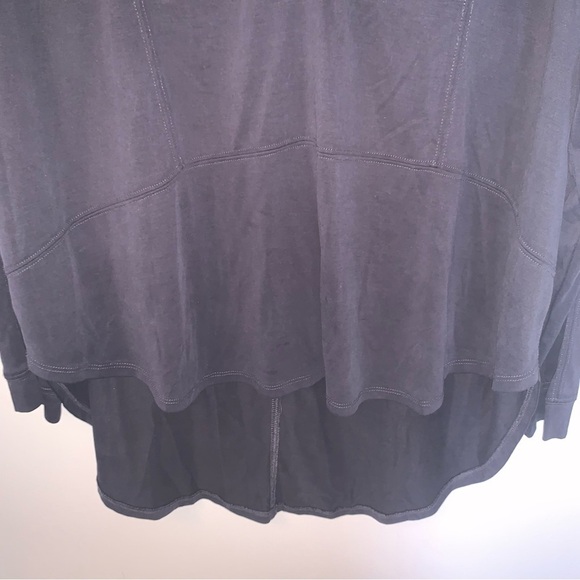 We The Free Blue High Low Henley Top Long Sleeve S - Picture 9 of 9